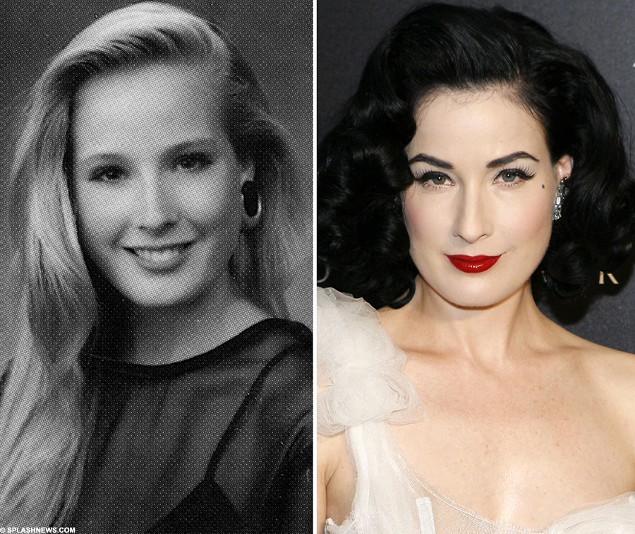Dita Von Teese she is armenian and from michigan and is a natural blonde 